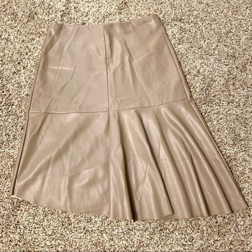 Harlowe & Graham Faux Leather Asymmetrical Skirt